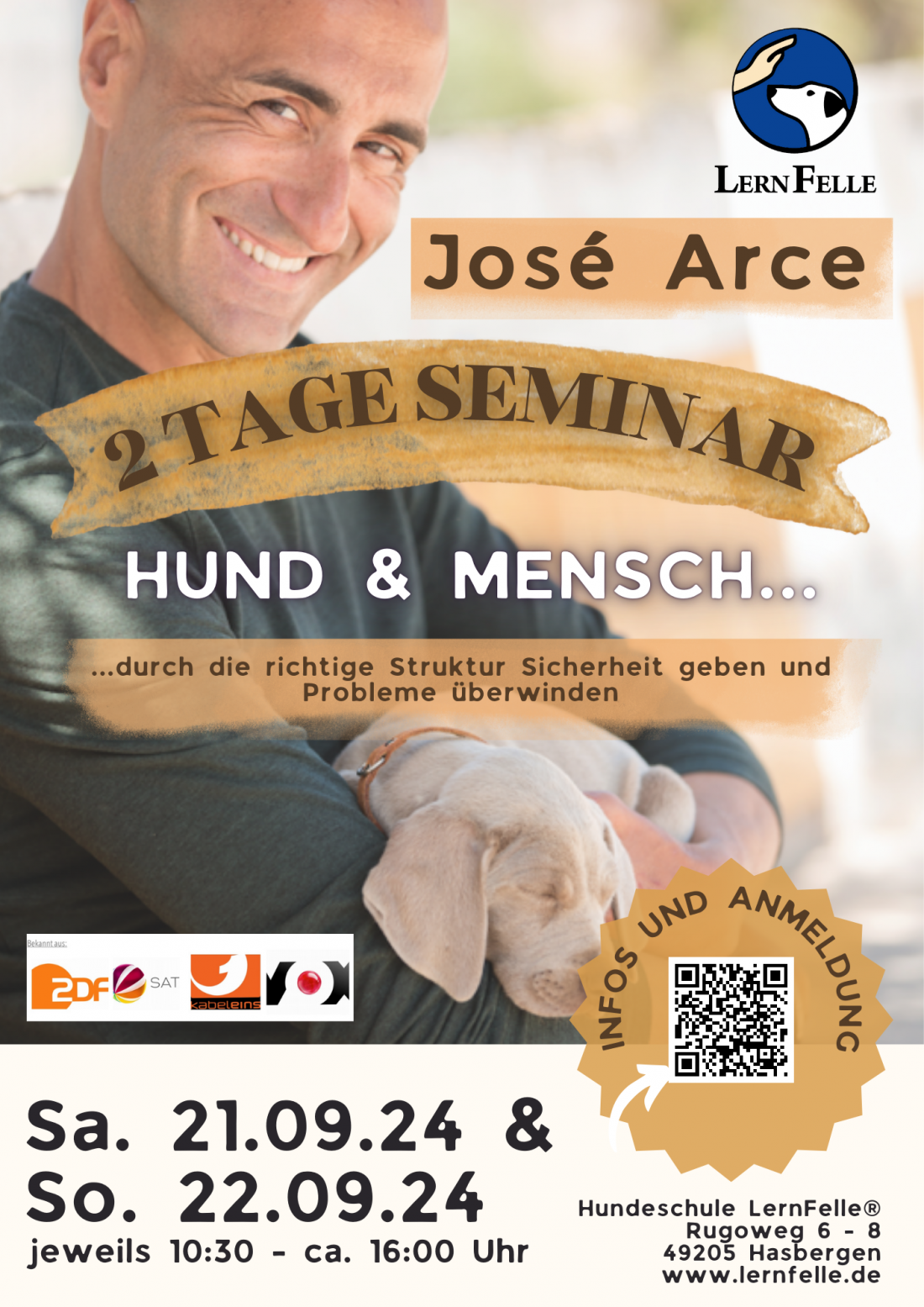 2 Tage Seminar - Mensch & Hund mit José Arce (September)
